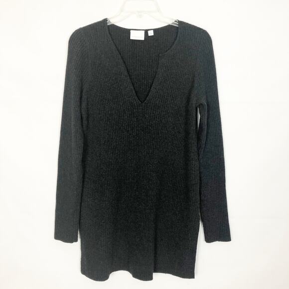 Anthropologie ett:wa Amrita Ribbed Tunic V-Neck Pullover Sweater Size Small - Picture 2 of 12